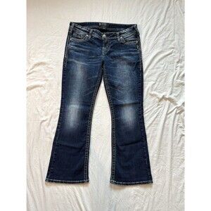 Silver Jeans Womens Suki Low Rise Bootcut Sz 30 (Fits 32x28) Hemmed Y2K Stretch